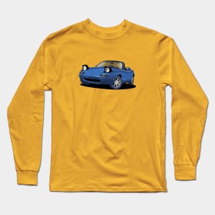 Mazda Miata MX-5 in blue Long Sleeve T-Shirt